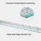 Kearing® Metal Edge Acrylic Quilting Ruler - 3mm Thick with Laser Grid, Sewing and Quilting Supplies with Cutting Edge, Non-Slip Backing for Rotary Cutter & Fabric Cutting